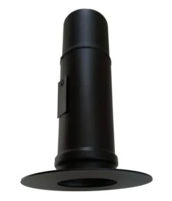 Longueur Droite Mâle Ajustable Avec Rosace Noir - Ø 80