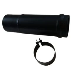 Longueur Droite Ajustable Simple 80mm Noir Avec Collier